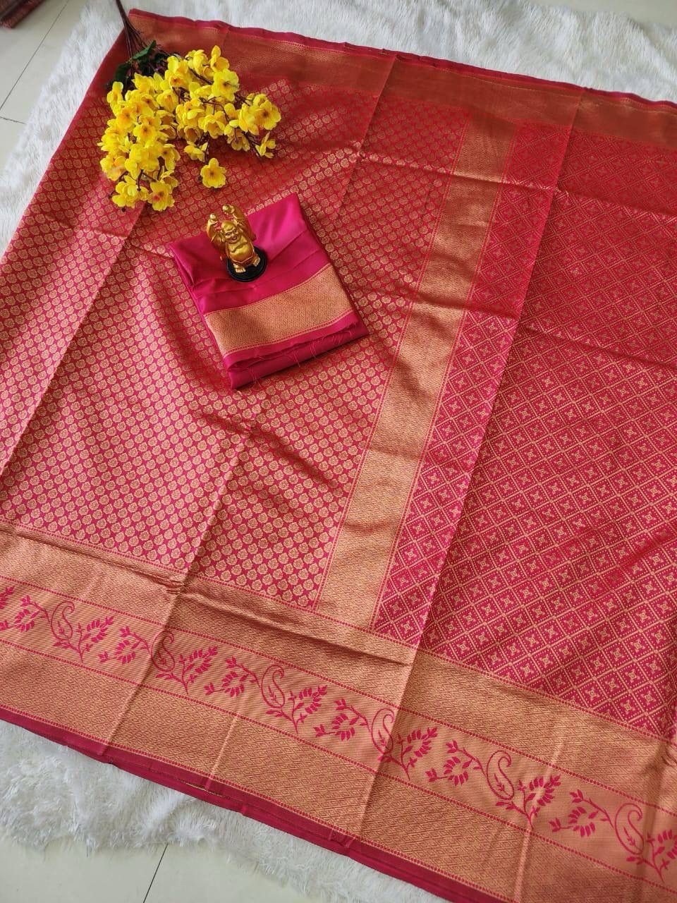 SF 408 Lichi Silk Banarasi Designer Occasion Wear Sarees Exporters In India